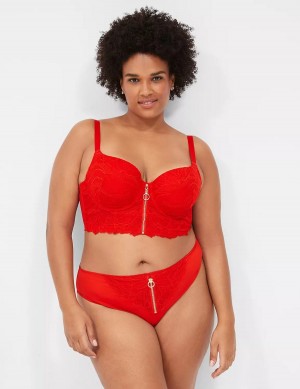 Lane Bryant Boost Longline Women Balconette Bra Red | IIE2293CS