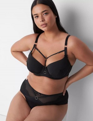 Lane Bryant Boost Women Balconette Bra Black | TAB9667UH