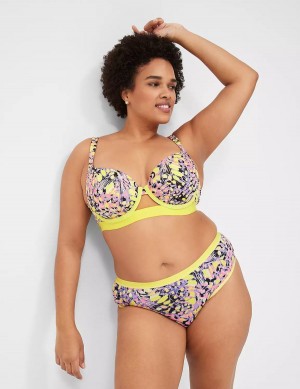 Lane Bryant Boost Women Balconette Bra Yellow Multicolor | BLY5110ZS