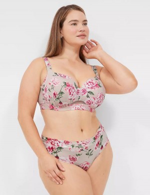 Lane Bryant Comfort Bliss Lightly Lined Women Balconette Bra Rose Grey | TBZ9959PY