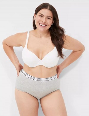 Lane Bryant Cotton Full With Wide Waistband Women Briefs Grey | SMY3418BM