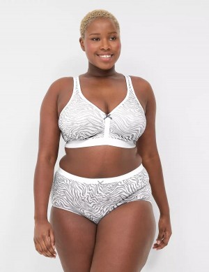 Lane Bryant Cotton Full Women Briefs White | NZN353FT