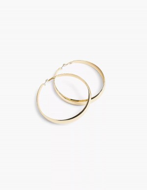 Lane Bryant Extra Large Women Hoop Earrings Gold | AOC4938UH