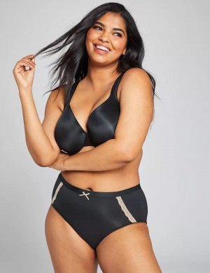 Lane Bryant Extra Soft Full Women Briefs Black | UHD9539LM