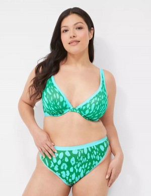 Lane Bryant High Apex Women Unlined Bra Green | WFT8766NT