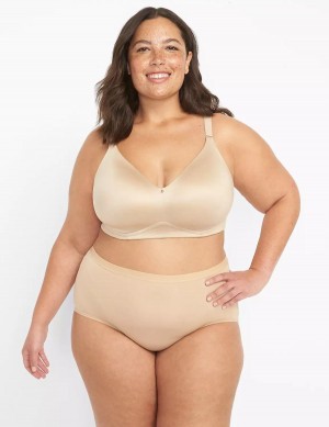 Lane Bryant Invisible Backsmoother Lightly Lined No-Wire Women Bralettes Beige | GNM2684PV