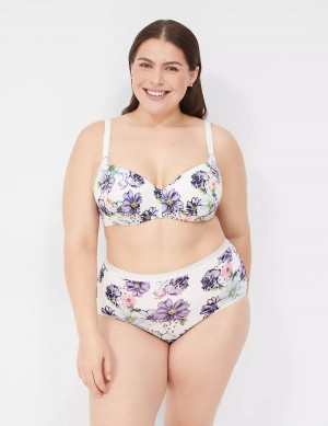 Lane Bryant Invisible Backsmoother Lightly Lined Women Balconette Bra White | XKW2023QU