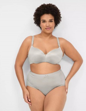 Lane Bryant Invisible Backsmoother Lightly Lined Women Balconette Bra Silver | EHO381BO