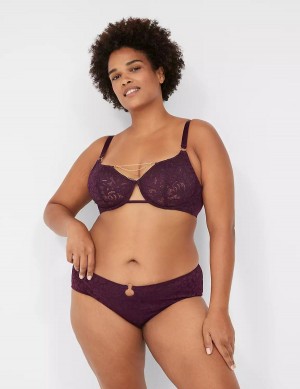 Lane Bryant Jewelry Demi Women Unlined Bra Burgundy | TFQ8266XT