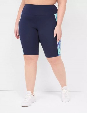 Lane Bryant LIVI High-Rise Recycled LIVI Soft Knee Women Shorts Dark Blue | EEG4813OW