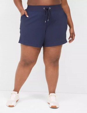 Lane Bryant LIVI Knit Women Shorts Navy | ZMY7912XZ