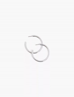 Lane Bryant Layered Women Hoop Earrings Silver | HHB1013JR