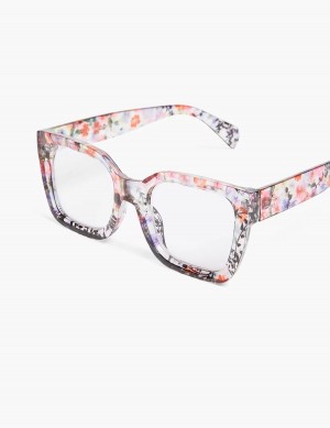 Lane Bryant Leaf & Floral Square Reading Women Glasses Multicolor | LKA5921GS