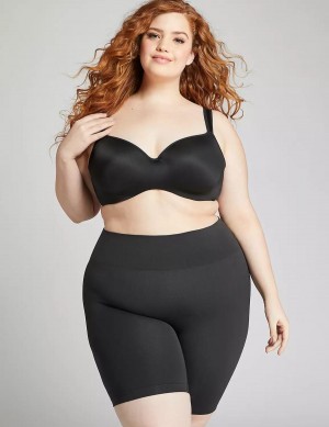 Lane Bryant Level 2 Shaping High-Waist Short Women Briefs Black | UOL8427QP