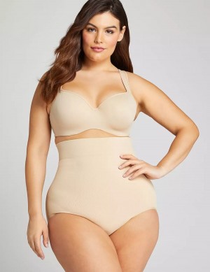 Lane Bryant Level 2 Shaping Ultra High-Waist Brief Women Briefs Beige | PSS4010UK