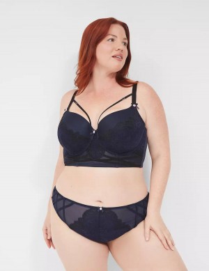 Lane Bryant Longline Boost Women Balconette Bra Blue | YRN7448PD