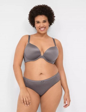 Lane Bryant No-Show With Lace Trim Women Hipster Panty Dark Grey | IBB3562YM