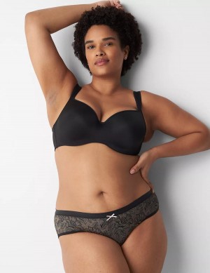 Lane Bryant No-Show Women Hipster Panty Black | ACS382YW