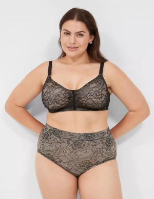 Lane Bryant No-Wire with Lace Women Bralettes Black | RTU2282UF