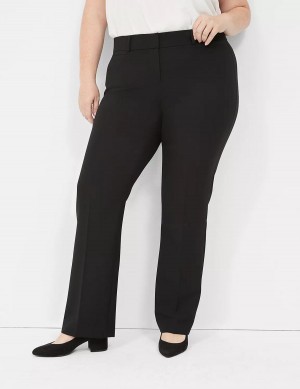 Lane Bryant Perfect Drape Straight Women Pants Black | GHO3635PF