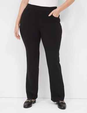 Lane Bryant Pull-On Ponte Boot Women Pants Black | IMD8671AM