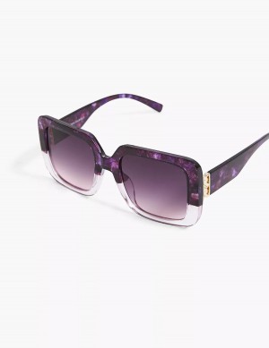 Lane Bryant Purple Oversized Square Women Sunglasses Purple | XMN8375GS