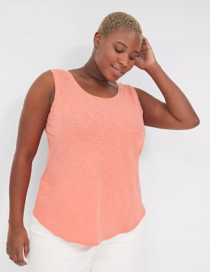 Lane Bryant Scoop-Neck Women Tank Top Coral | ADM3842RV