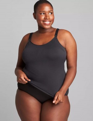 Lane Bryant Seamless Nursing Cami Women Bralettes Black | KUR4940OE