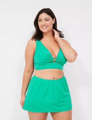 Lane Bryant Side Slit Swim Women Skirts Turquoise | QOU3581ZA