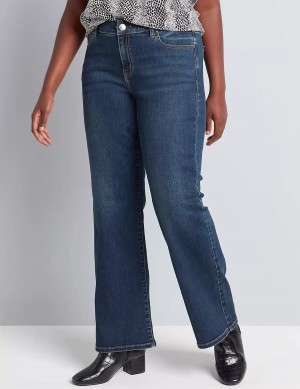 Lane Bryant Signature Fit Boot Women Jeans Dark Blue | KWC8512XU