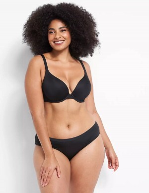 Lane Bryant Smooth Boost Plunge Women Bralettes Black | LSB3555DU