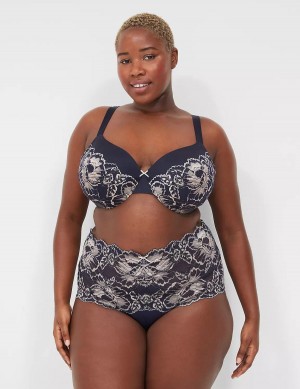 Lane Bryant Smooth Lightly Lined Full Coverage With Lace Women Bralettes Blue | JGH781TY