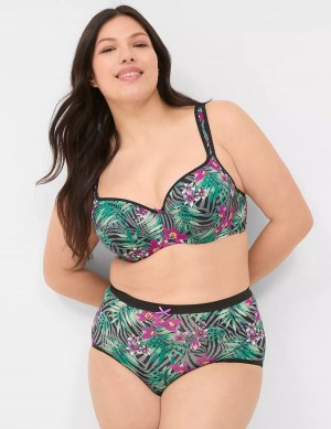 Lane Bryant Smooth Lightly Lined Women Balconette Bra Green Multicolor | KTI371BI