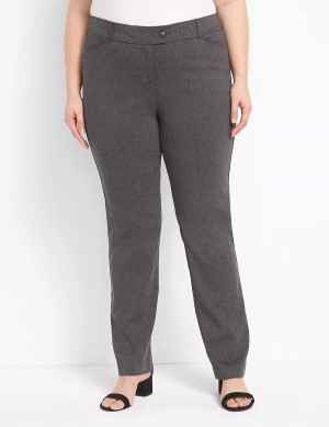 Lane Bryant Straight Leg 4-Season Women Pants Grey | JTD5097BX