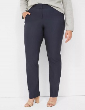 Lane Bryant Straight Leg 4-Season Women Pants Blue | DRF42100OI