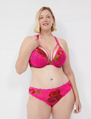 Lane Bryant Strappy-Back Tanga Women Briefs Rose Fuchsia | YZR6360TM