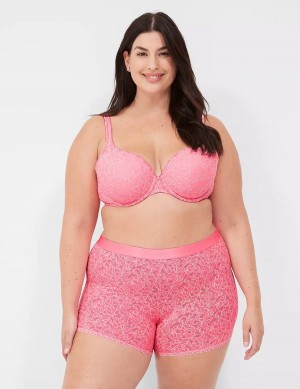 Lane Bryant Stretch Lace Boxer Women Briefs Pink | ESL4685TX