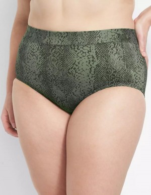 Lane Bryant Swim Women Briefs Dark Green | XDN564JA