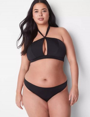 Lane Bryant Tanga Swim Women Briefs Black | MDO3988OD