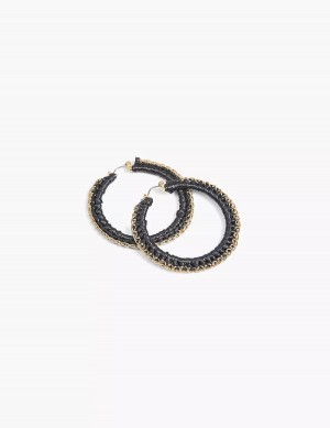 Lane Bryant Textured Women Hoop Earrings Gold | QFI2952TX