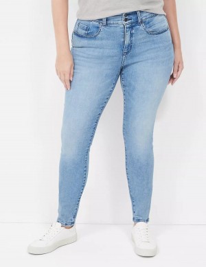 Lane Bryant Tighter Tummy High-Rise Skinny Women Jeans Light Blue | DAD7876FZ