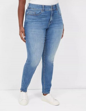 Lane Bryant Tighter Tummy High-Rise Skinny Women Jeans Blue | ARR1335LA