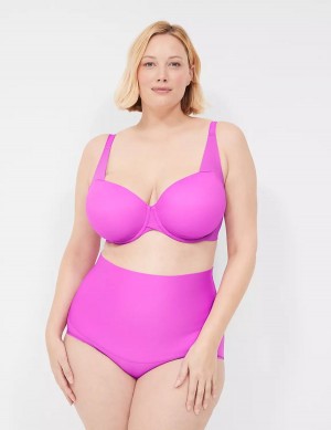 Lane Bryant Totally Smooth Lightly Lined Women Balconette Bra Light Purple | VGR349NR