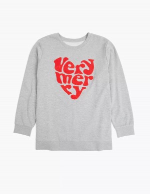 Lane Bryant Very Merry Graphic Women Sweatshirts Grey | KFA3865KI