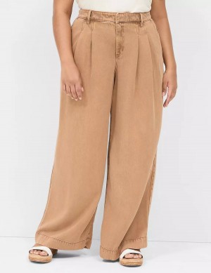 Lane Bryant Wide Leg Trouser Fluid Women Jeans Brown | TCS8643QH