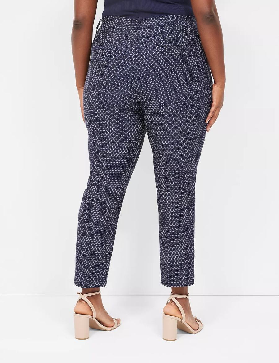 Lane Bryant 4-Season Slim Ankle Women Pants Navy | TWF1410IF