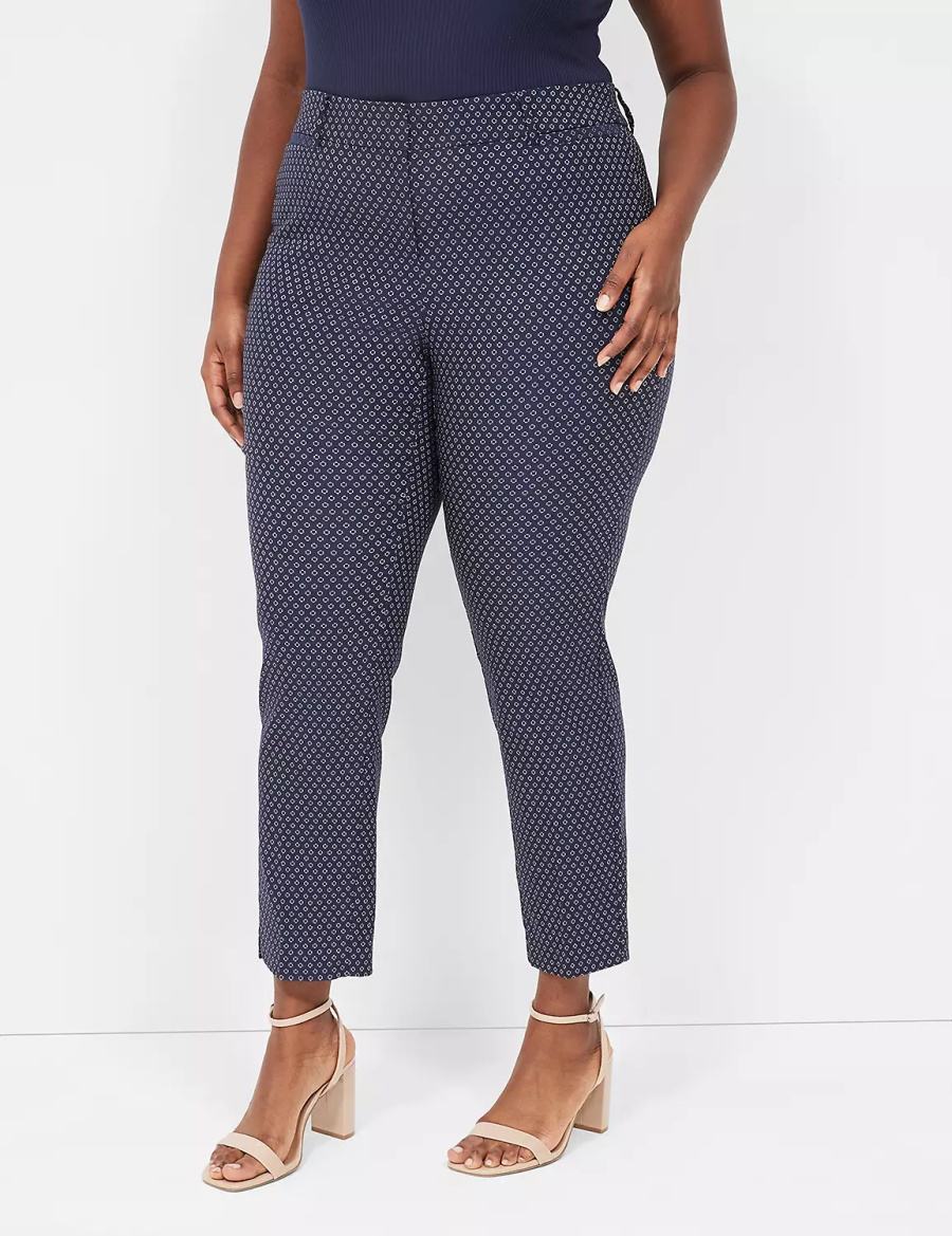 Lane Bryant 4-Season Slim Ankle Women Pants Navy | TWF1410IF