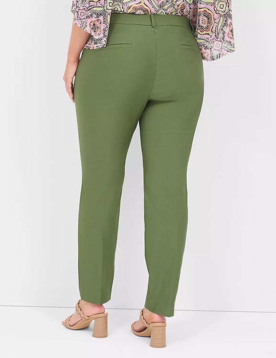 Lane Bryant 4-Season Slim Ankle Women Pants Brown Green | JHJ3330NH