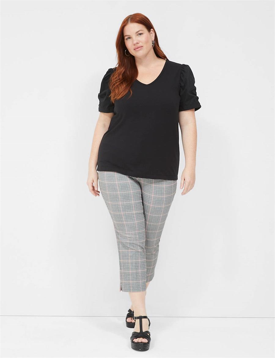 Lane Bryant 4-Season Slim Capri Women Pants Black | WLT1736PV