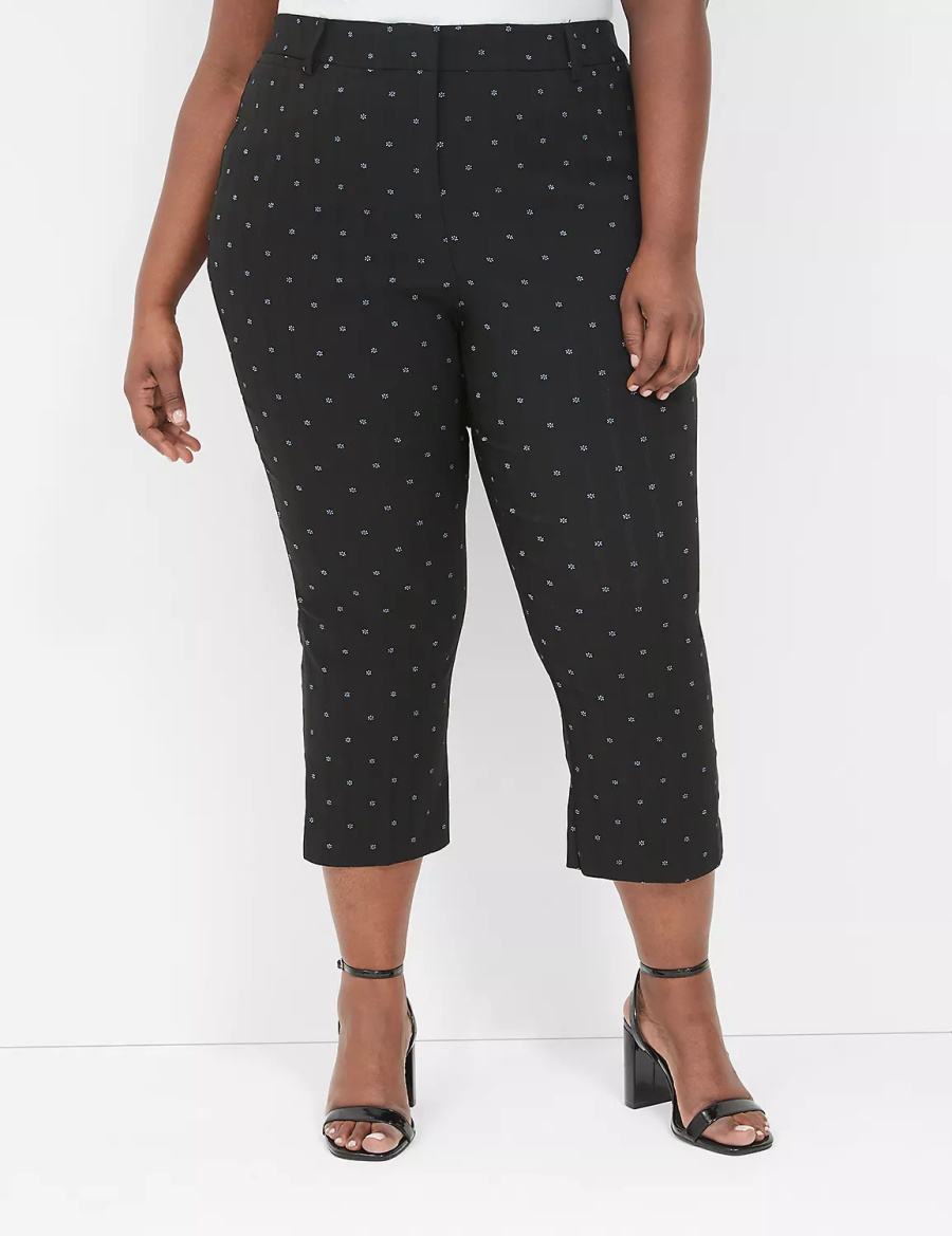 Lane Bryant 4-Season Slim Capri Women Pants Black | VVY5828FZ